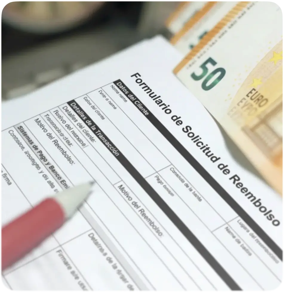 Formulario de solicitud de reembolso